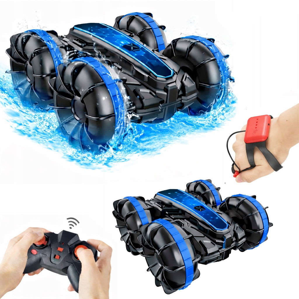 CAR RC AMPHIBIOUS 360 DRIFT WATERPROOF GESTURE CONTROL PILOT BLUE