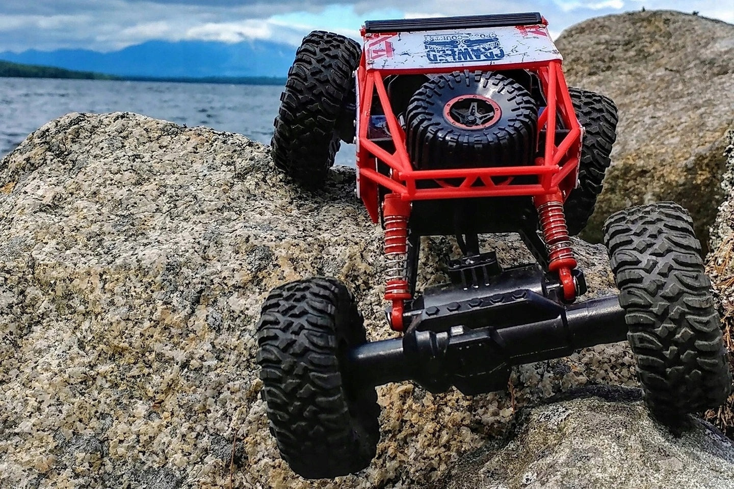 CAR RC ROCK CRAWLER 4x4 TWO MOTORS AUTO REMOTE CONTROLLED RED Manufacturer code HB-P1801