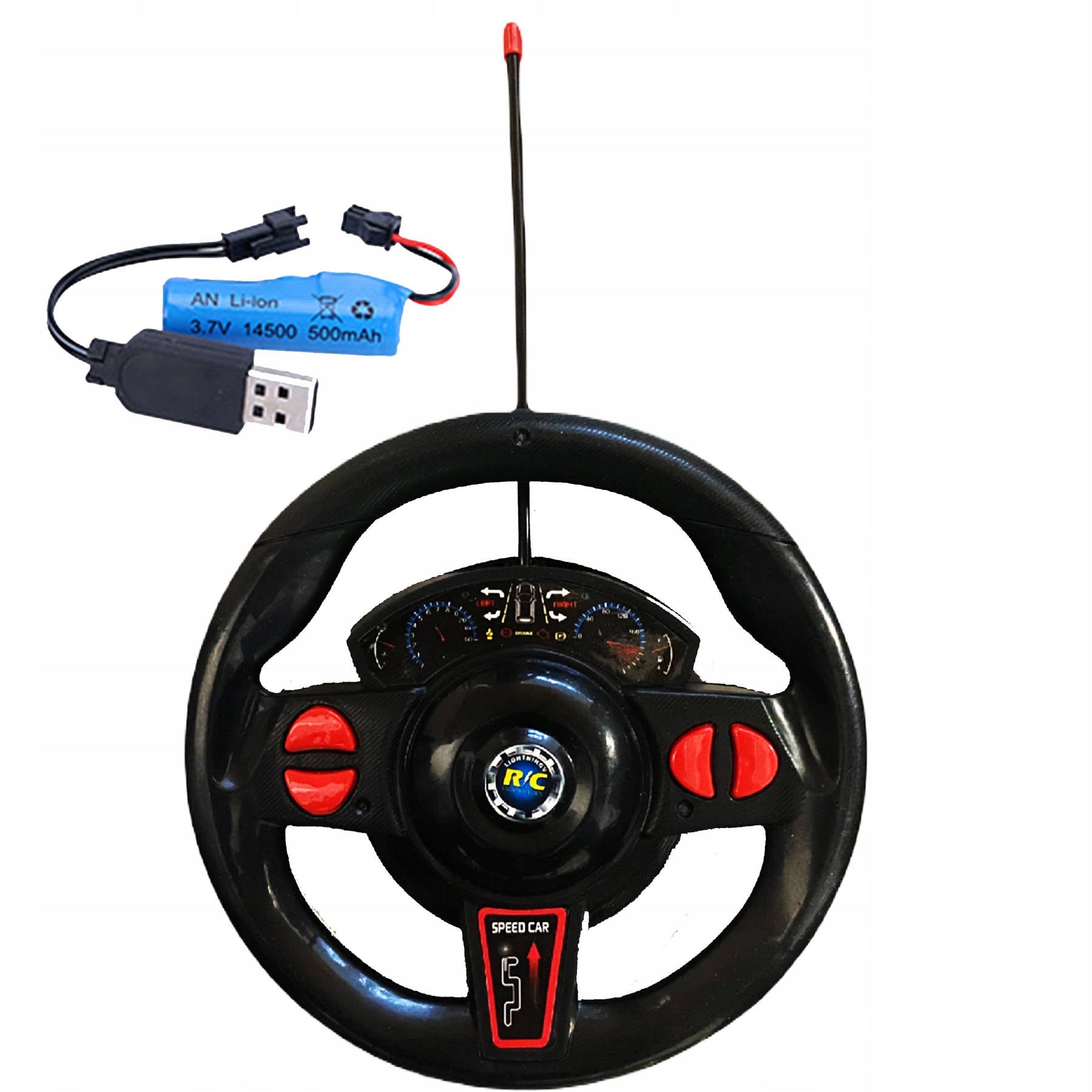 CAR REMOTE CONTROLLED Auto RC STEERING WHEEL 1:16 Red Brand no brand