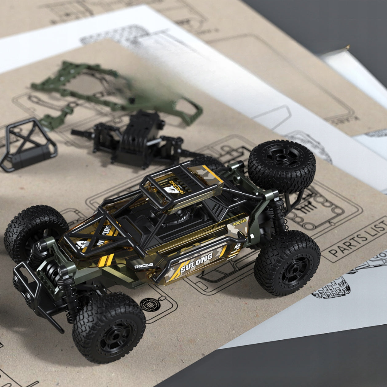 CAR REMOTE CONTROLLED CAR FOR REMOTE CONTROL 1:18 for self-assembly Manufacturer code SAMOCHÓD ZDALNIE STEROWANY NA PILOTA R/C DUŻY