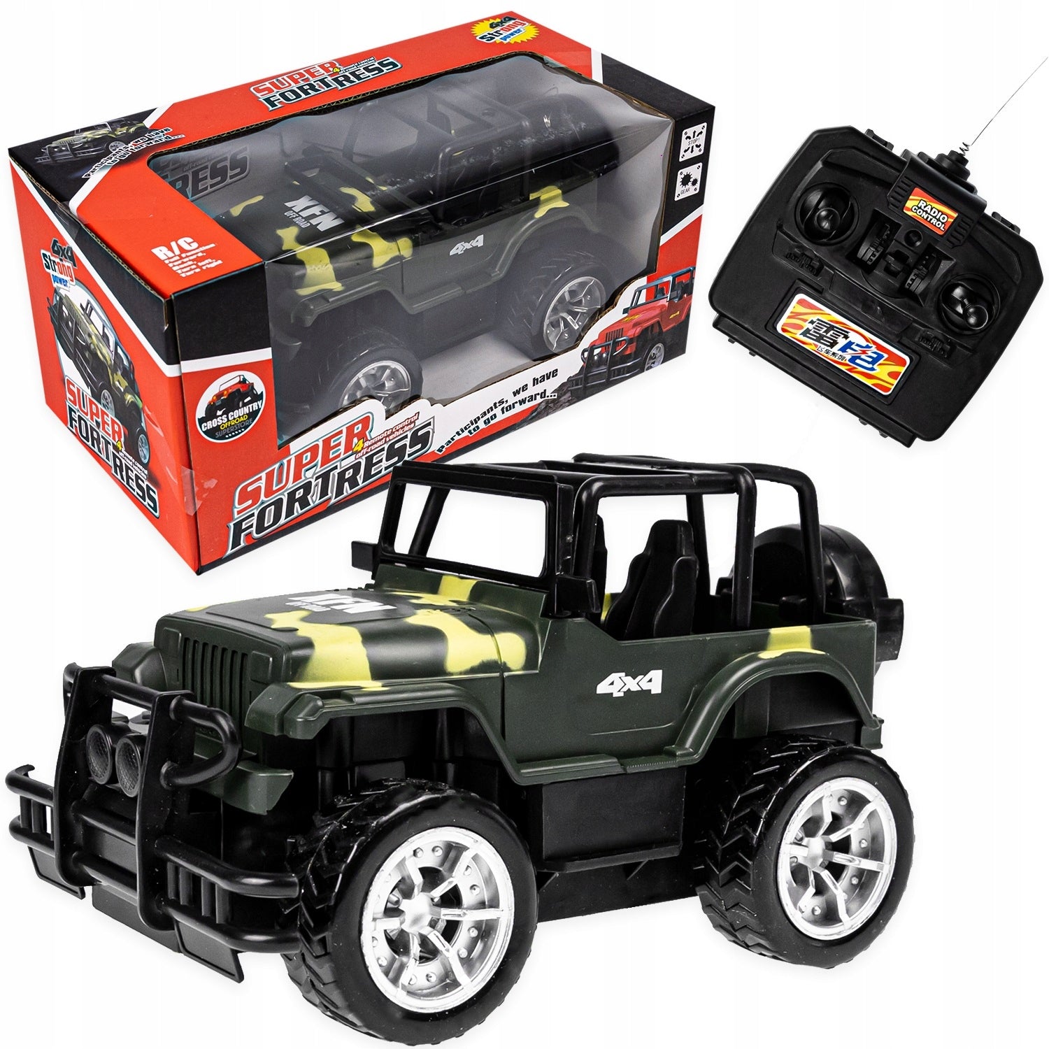 CAR REMOTE CONTROLLED JEEP OFF-ROAD AUTO RC FOR CHILDREN + BATTERY