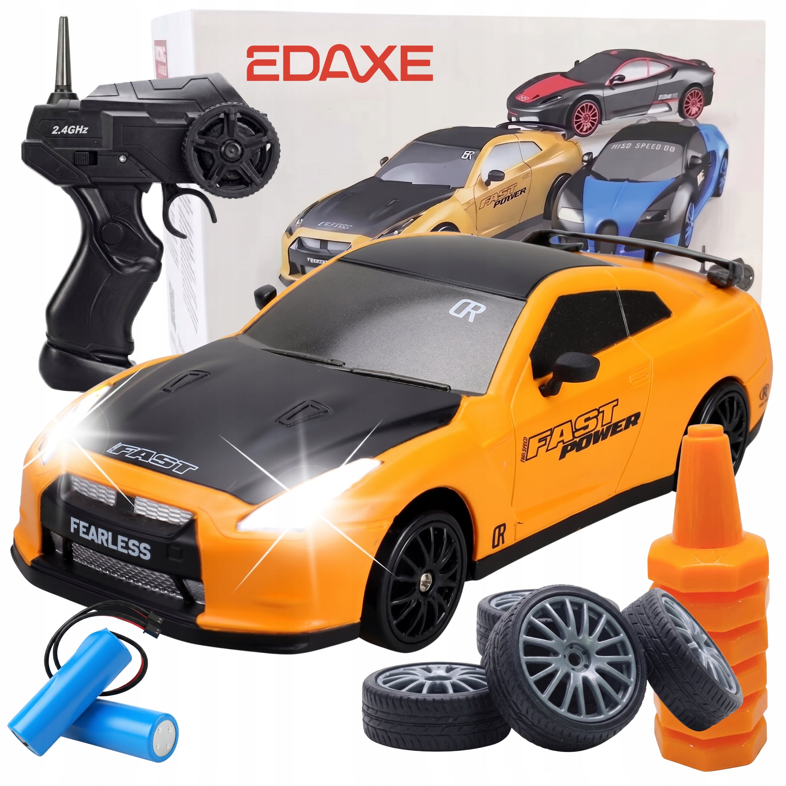 CAR REMOTE CONTROLLED RC AUTO FOR 4x4 DRIFT REMOTE CONTROL + 8xOPON
