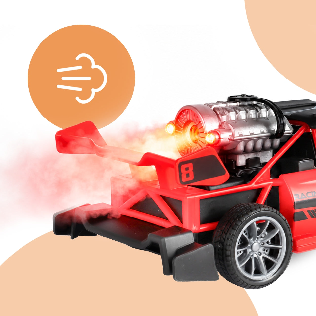 CAR REMOTE CONTROLLED REMOTE CONTROL RC DRIFT GLOWING STEAM SMOKE LED EFFECTS Manufacturer code 114954