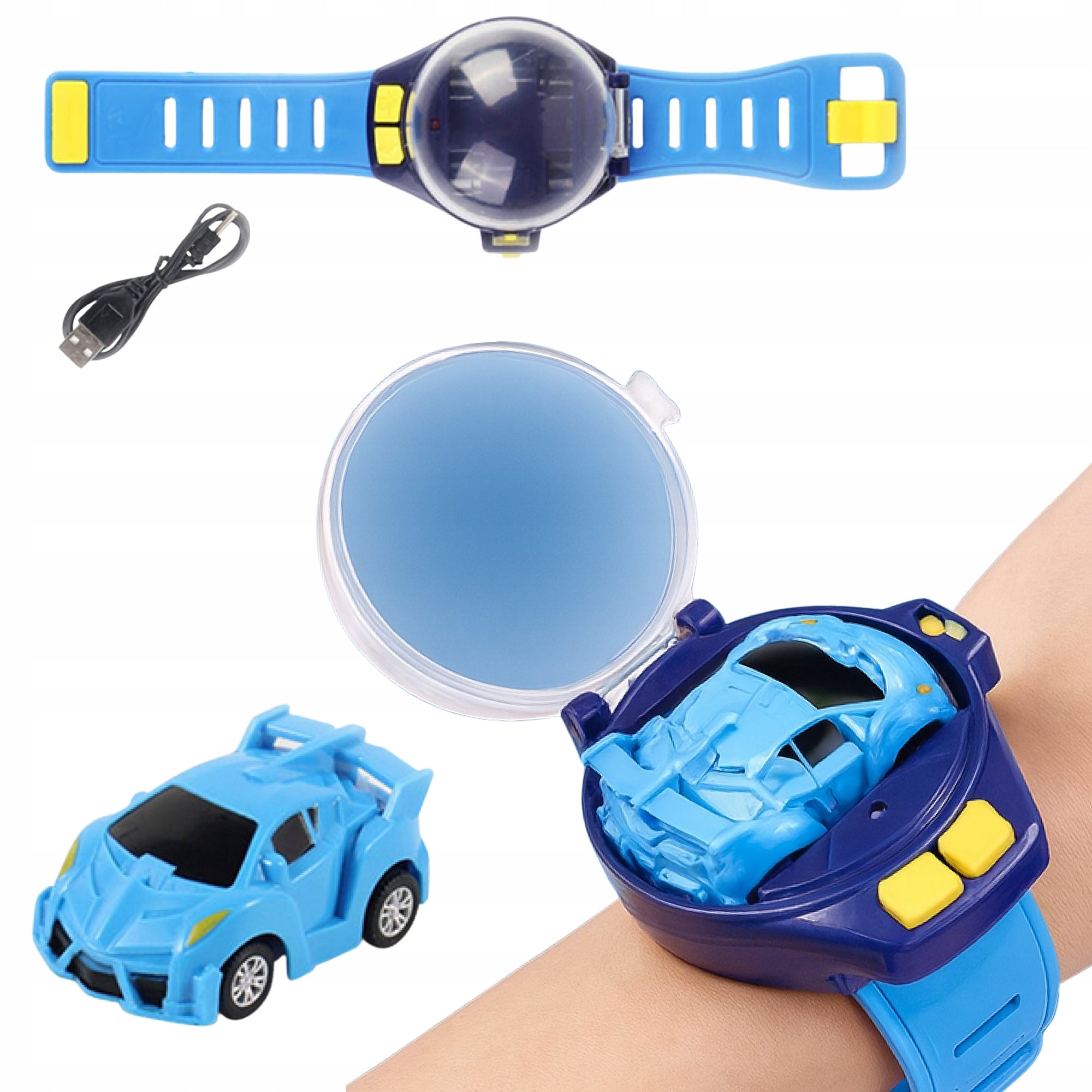 CAR REMOTE CONTROLLED WATCH MINI CAR BLUE AUTO WATCH EAN (GTIN) 5906530923190
