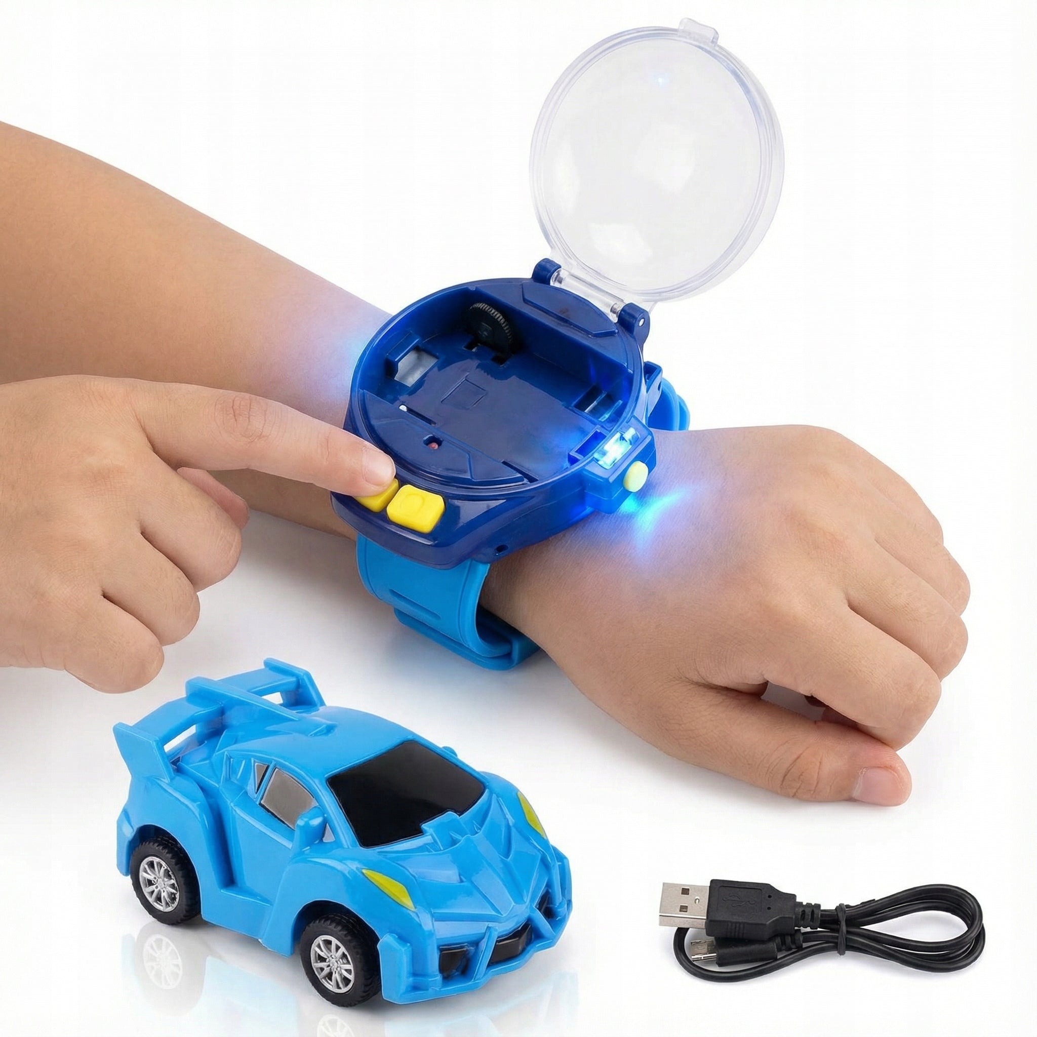 CAR REMOTE CONTROLLED WATCH MINI CAR BLUE AUTO WATCH