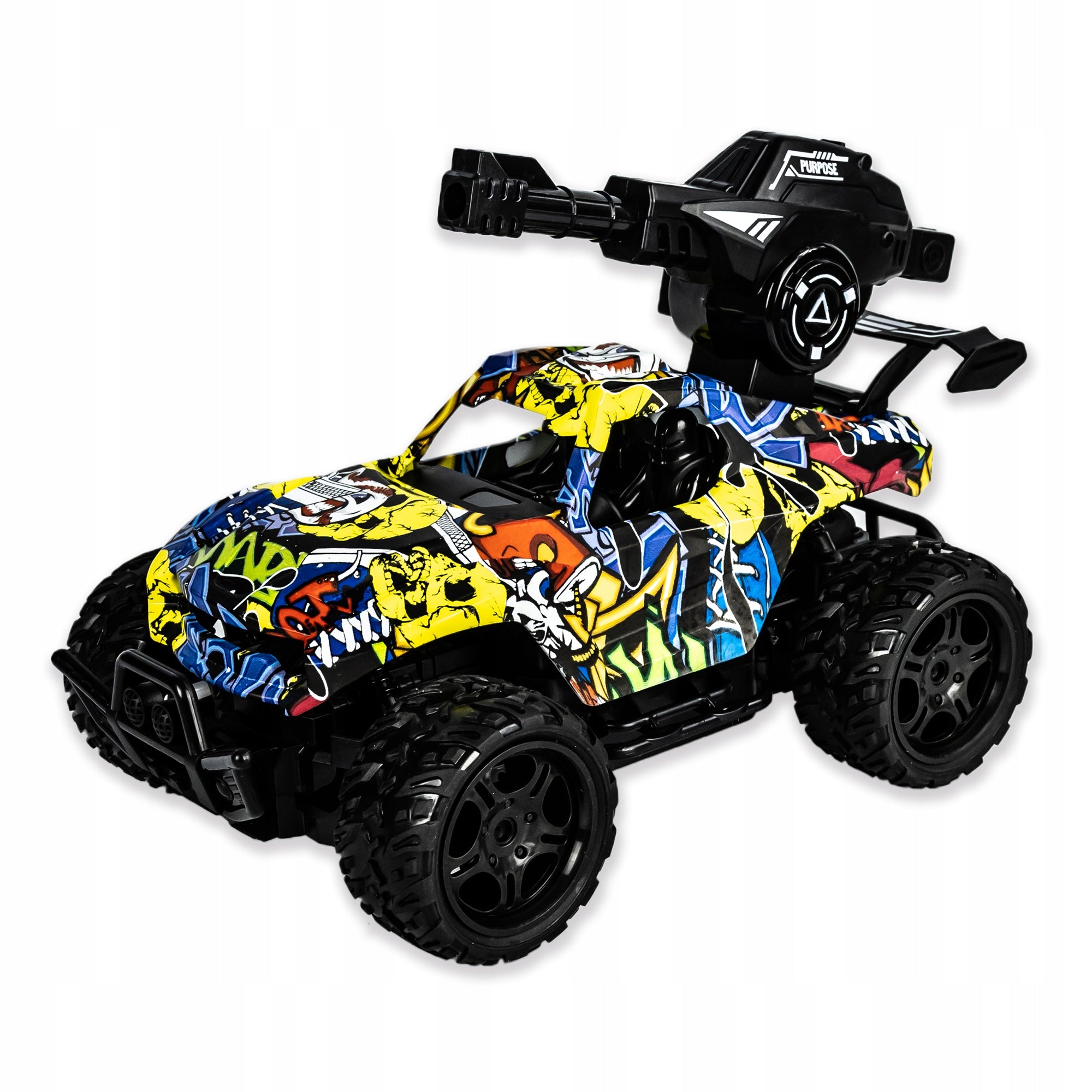 CAR REMOTELY AGED CHILDREN'S CAR ON BALLS SHOOTS MISSILES PILOT Packaging status original