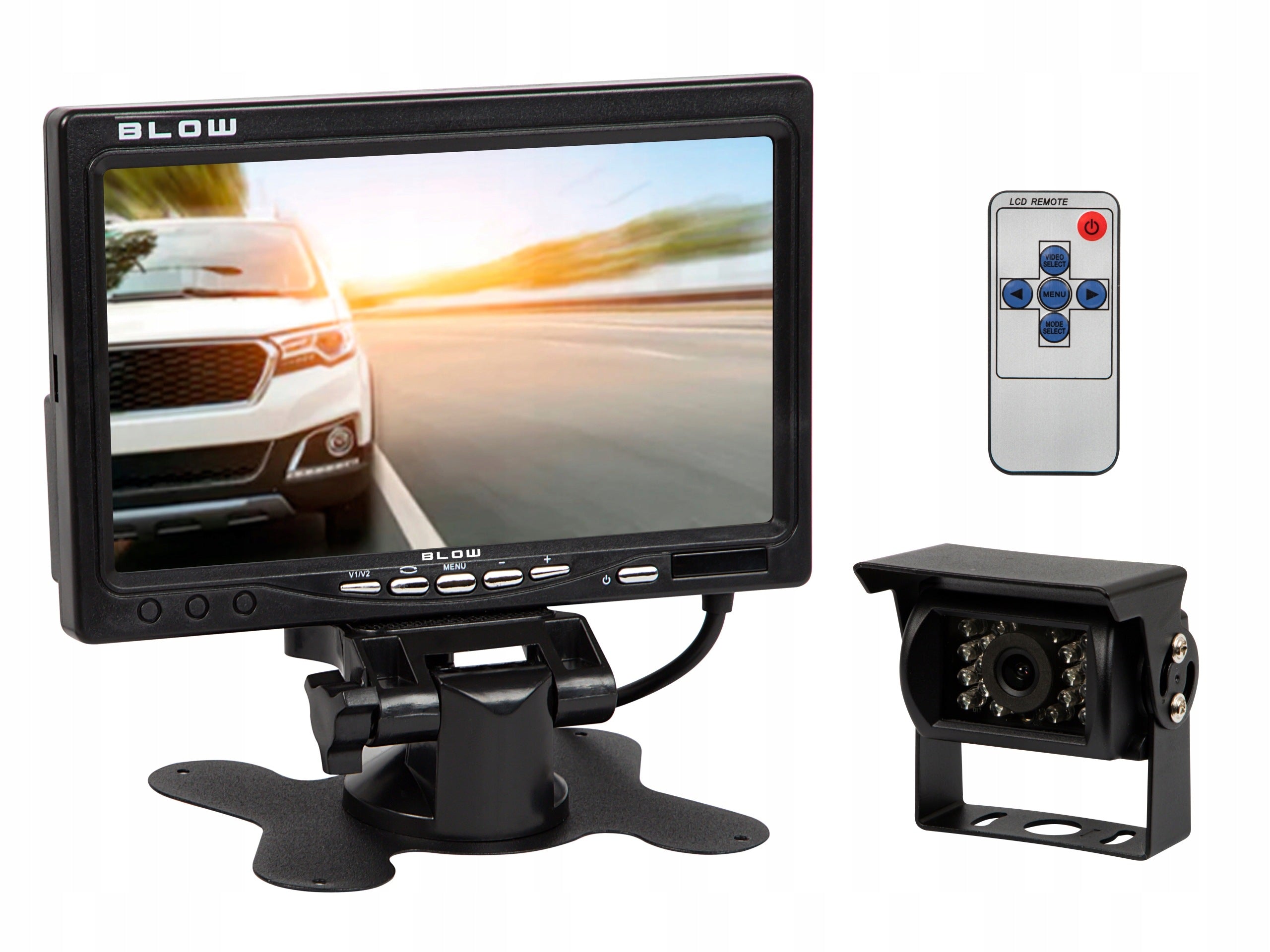 CAR REVERSING CAMERA MONITOR IP67 7" LED CABLE 15m BUS TIR Packaging status original