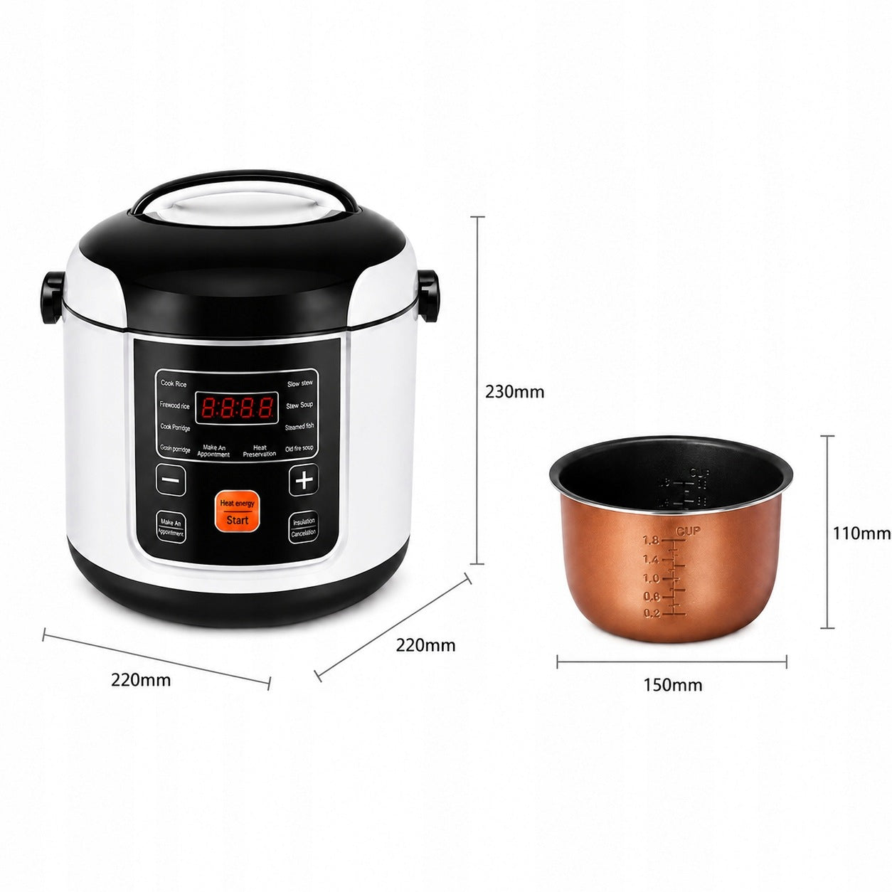 CAR RICE COOKER 2L MULTICOOKER 24V RICE TIR CAR BUS LCD TIMER Packaging status original
