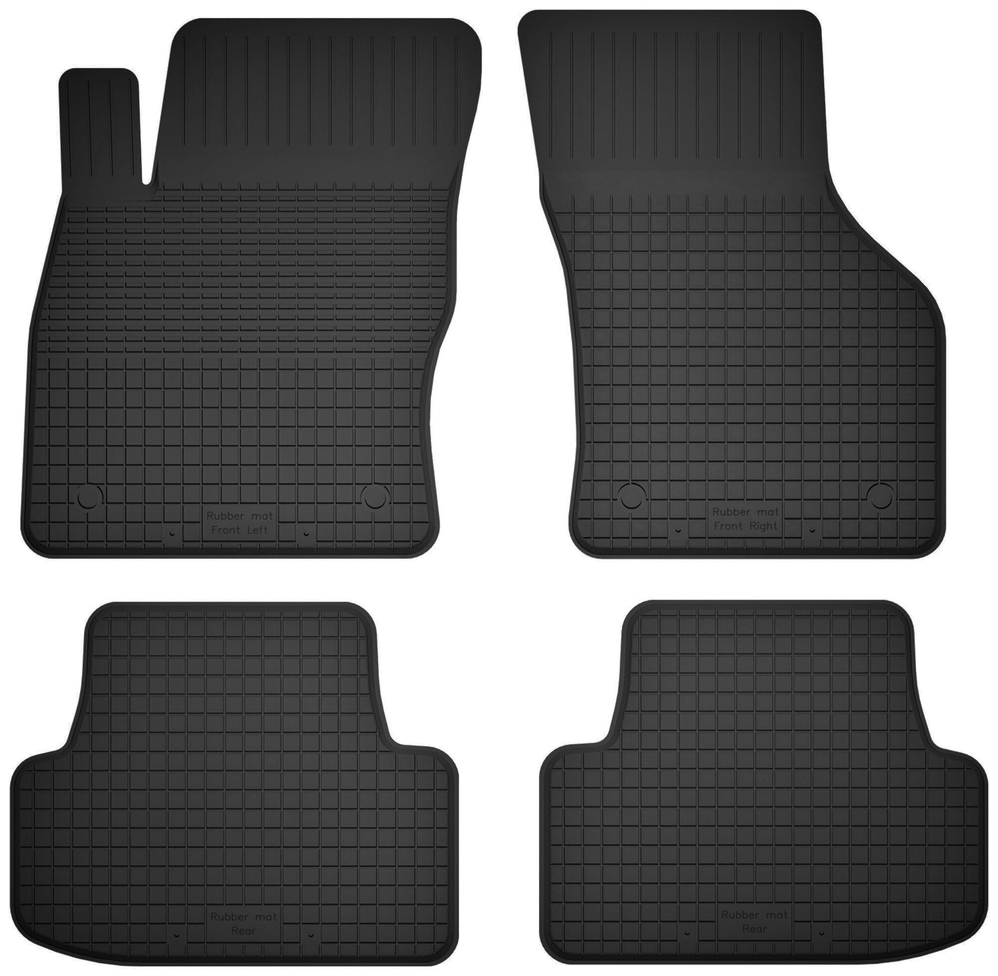 CAR RUGS RUBBER BLACK for Skoda Seat VW Audi Volkswagen Cupra