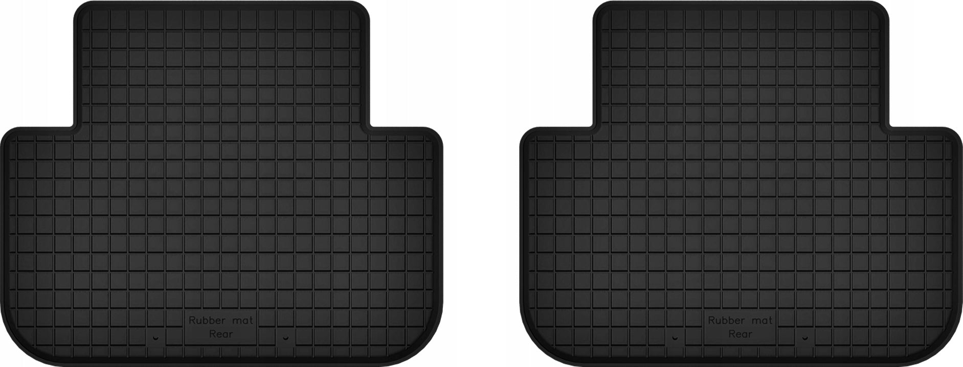 CAR RUGS RUBBER TROUGH REAR FITTING HIGH RIM 2PCS REAR