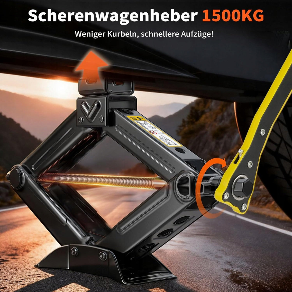CAR SCISSOR LIFT 1500 KG TIRE CHANGE KIT Brand Forever