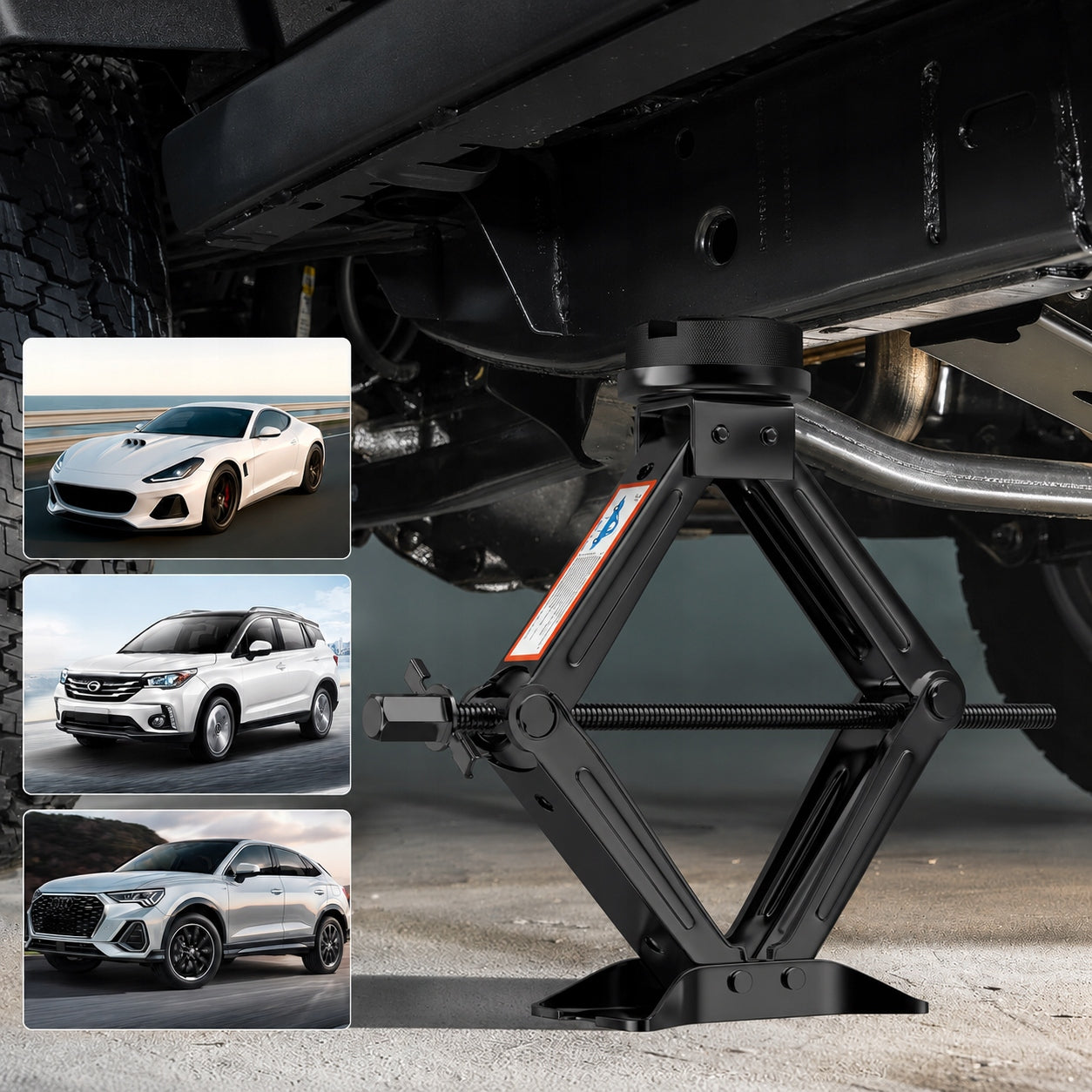 CAR SCISSOR LIFT 2T 2000 KG EMERGENCY SET JACK WITH KEY Brand no brand