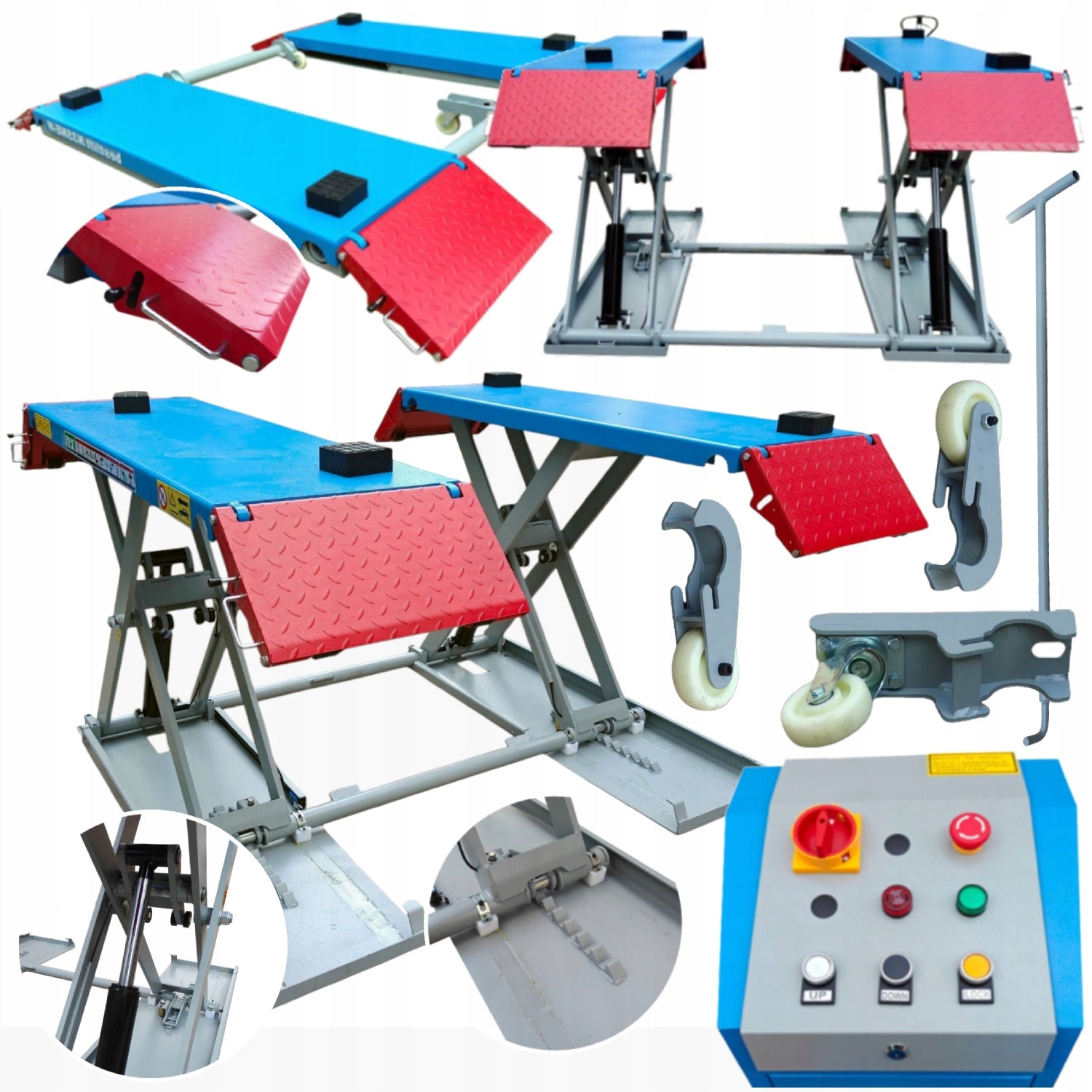 CAR SCISSOR LIFT TROLLEY 120cm ELECTRICALLY HYDRAULIC 230V