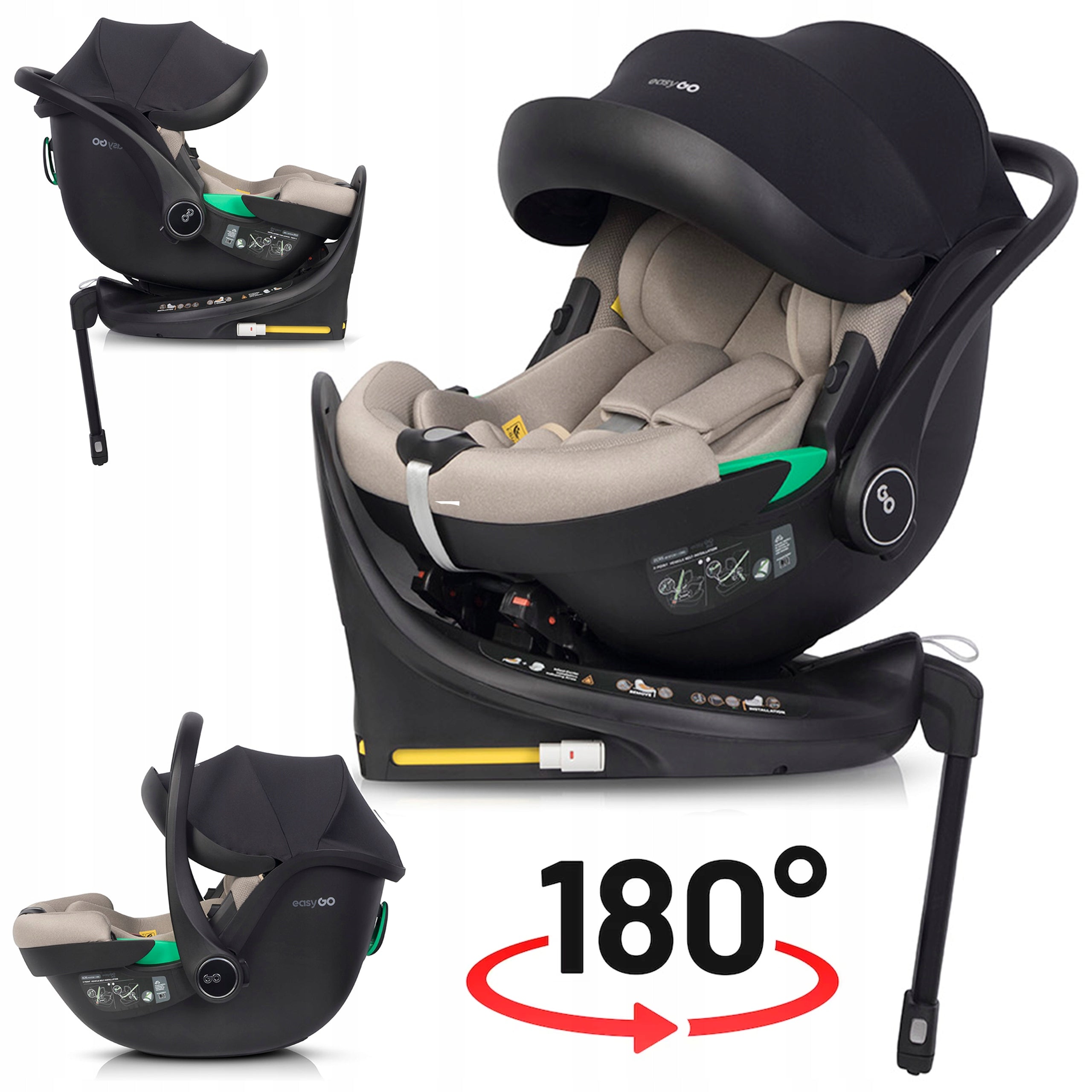 CAR SEAT BUZ PRO SWIVEL BASE ISOFIX I-SIZE 0-13 KG 0-87CM RWF