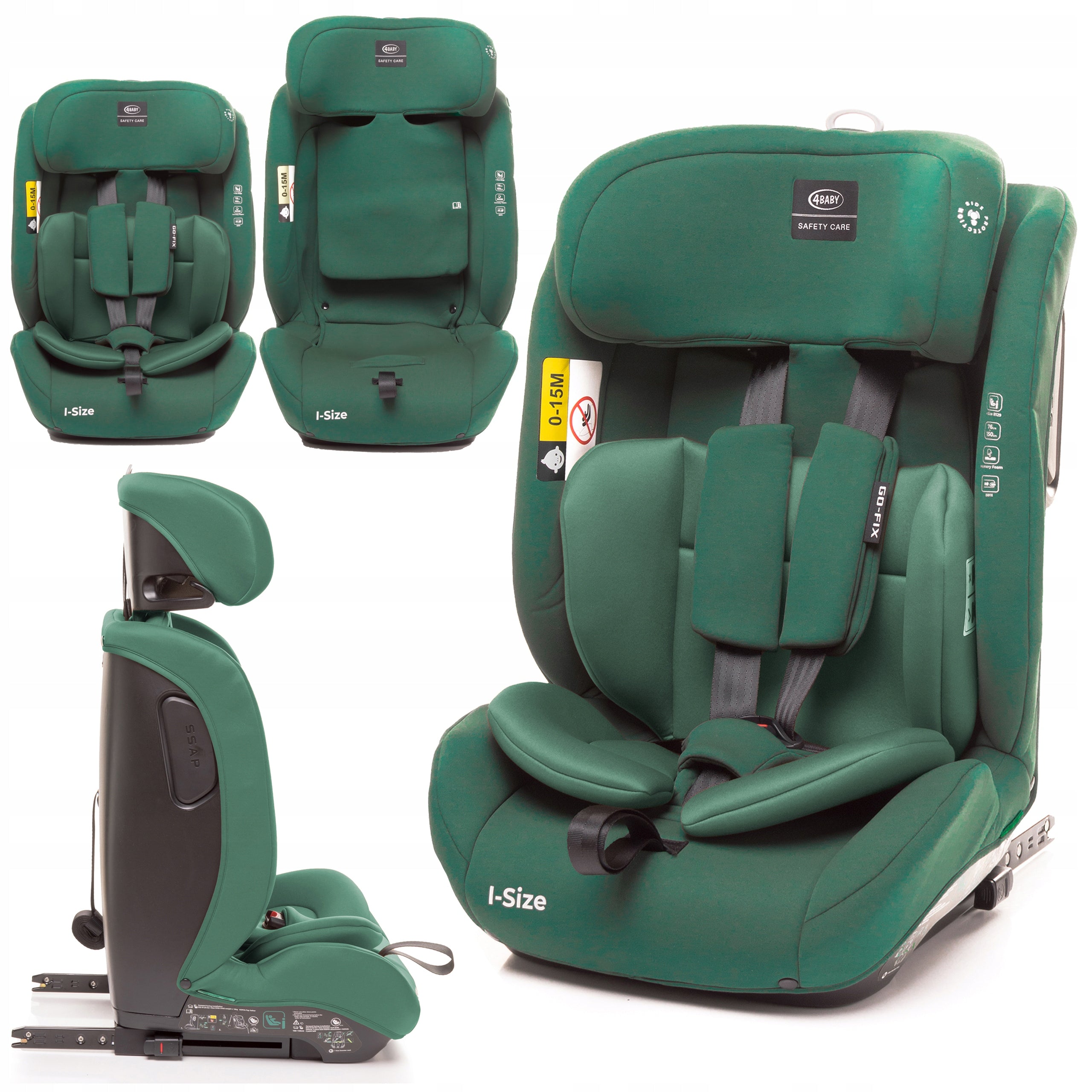 CAR SEAT GO-FIX ISOFIX I-SIZE 9-36 KG 76-150 CM 12x ADJUSTMENT