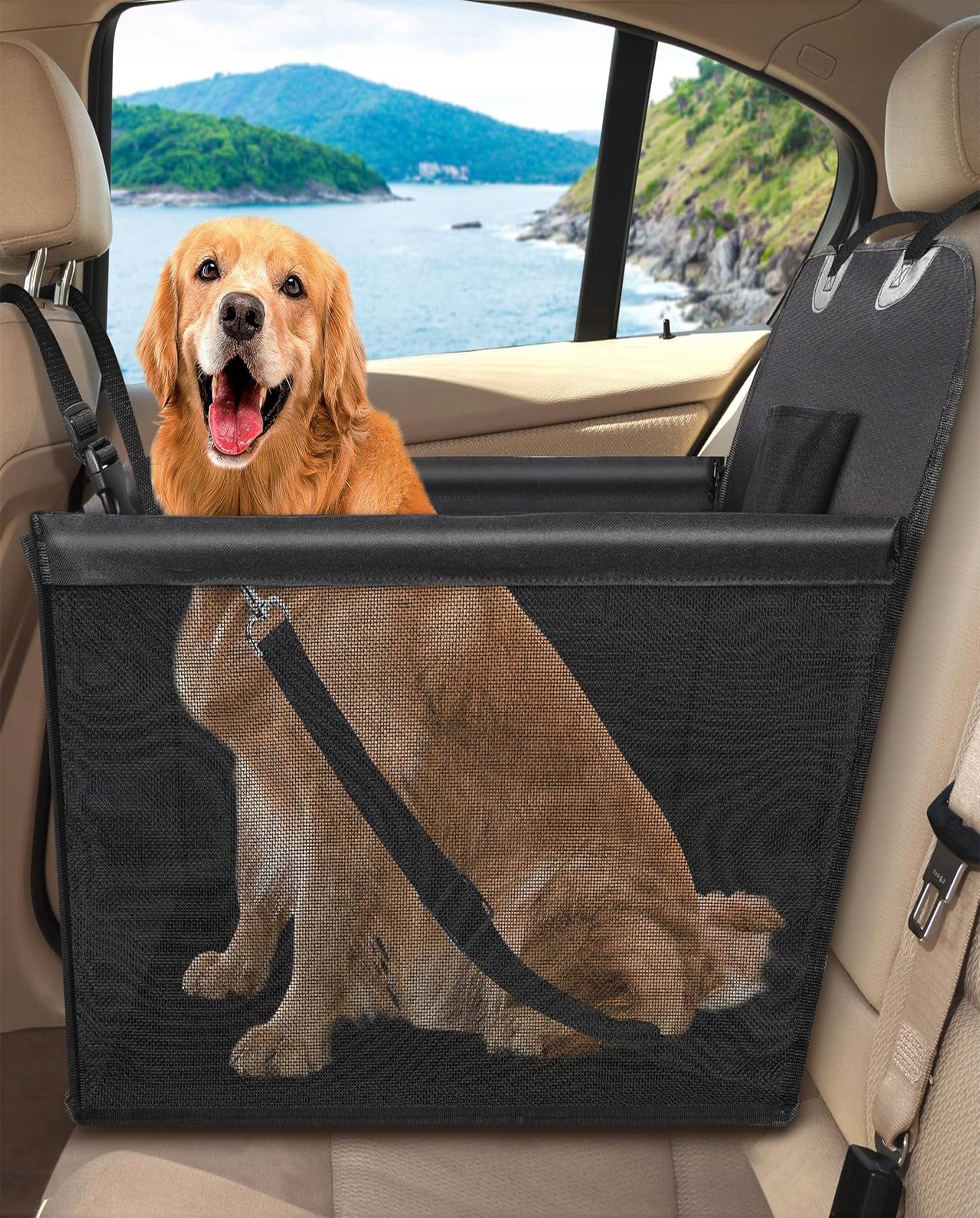 CAR SEAT for Dog Transporter Playpen for Car Bed Black Size XL