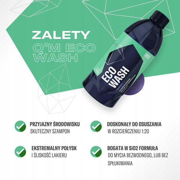 CAR SHAMPOO FOR ANHYDROUS WASHING GYEON Q2M EcoWash 1L Manufacturer's catalog number 1421
