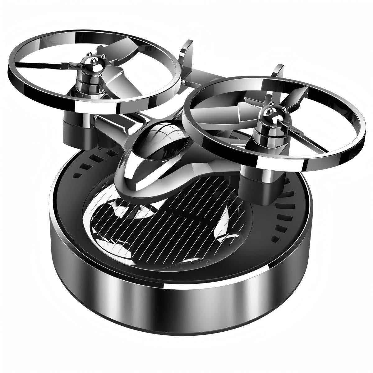 CAR SMELL SOLAR AIR FRESHENER ROTATING HELICOPTER GIFT NEW