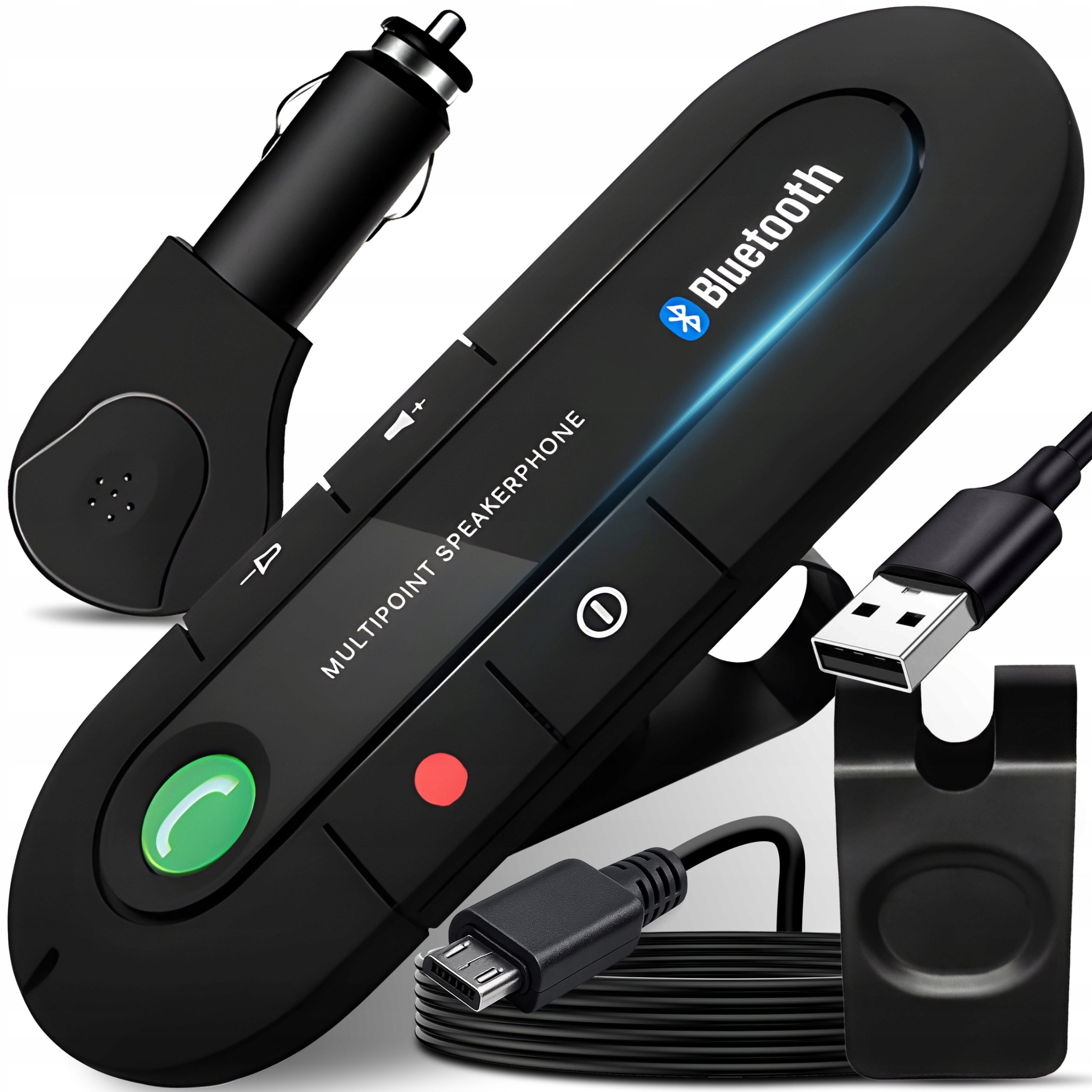 CAR SPEAKERPHONE FOR CALLS 5.0 BLUETOOTH BT CLIP FOR COVERS