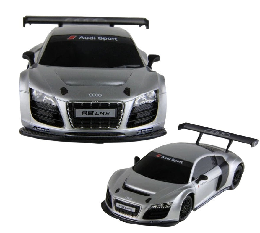 CAR SPORTS RACING CAR REMOTE CONTROLLED R/C AUDI R8 LMS SILVER
