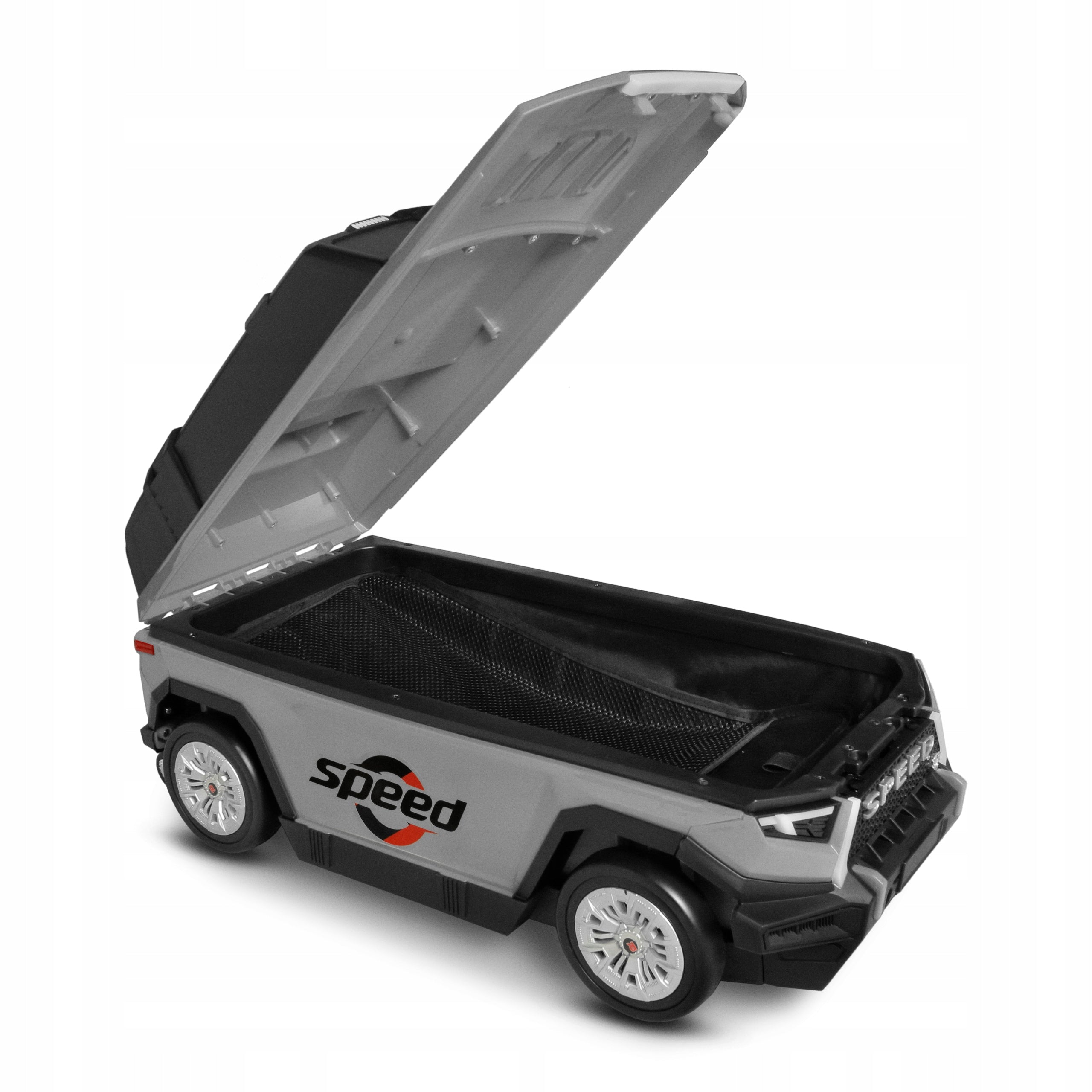 CAR SUITCASE 3IN1 RIDER PUSHER JOY4KIDS CAR FOR CHILDREN Manufacturer code Walizka szara