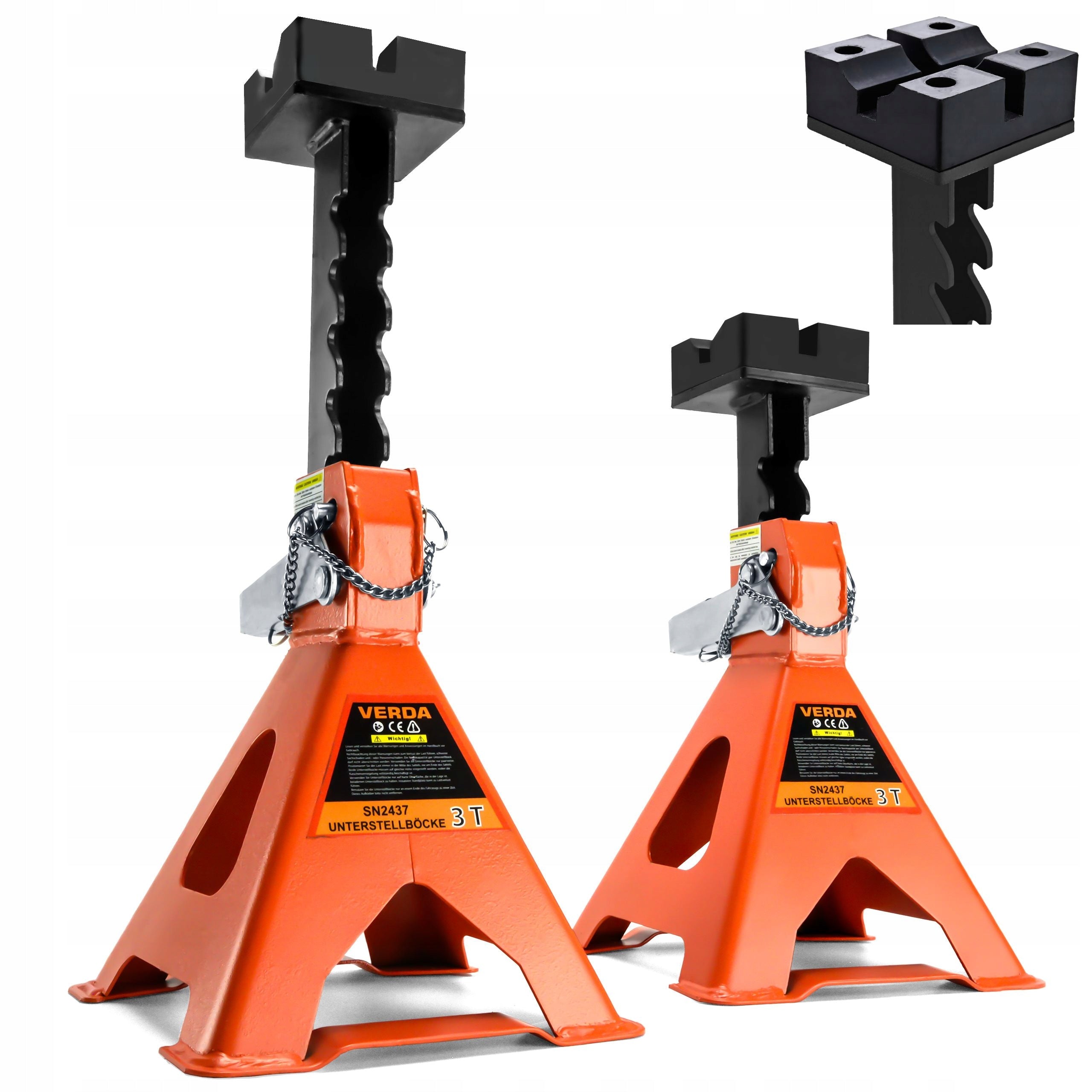 CAR SUPPORTS 2pcs 3 Tons Workshop 3T with Lock LARGE RUBBER