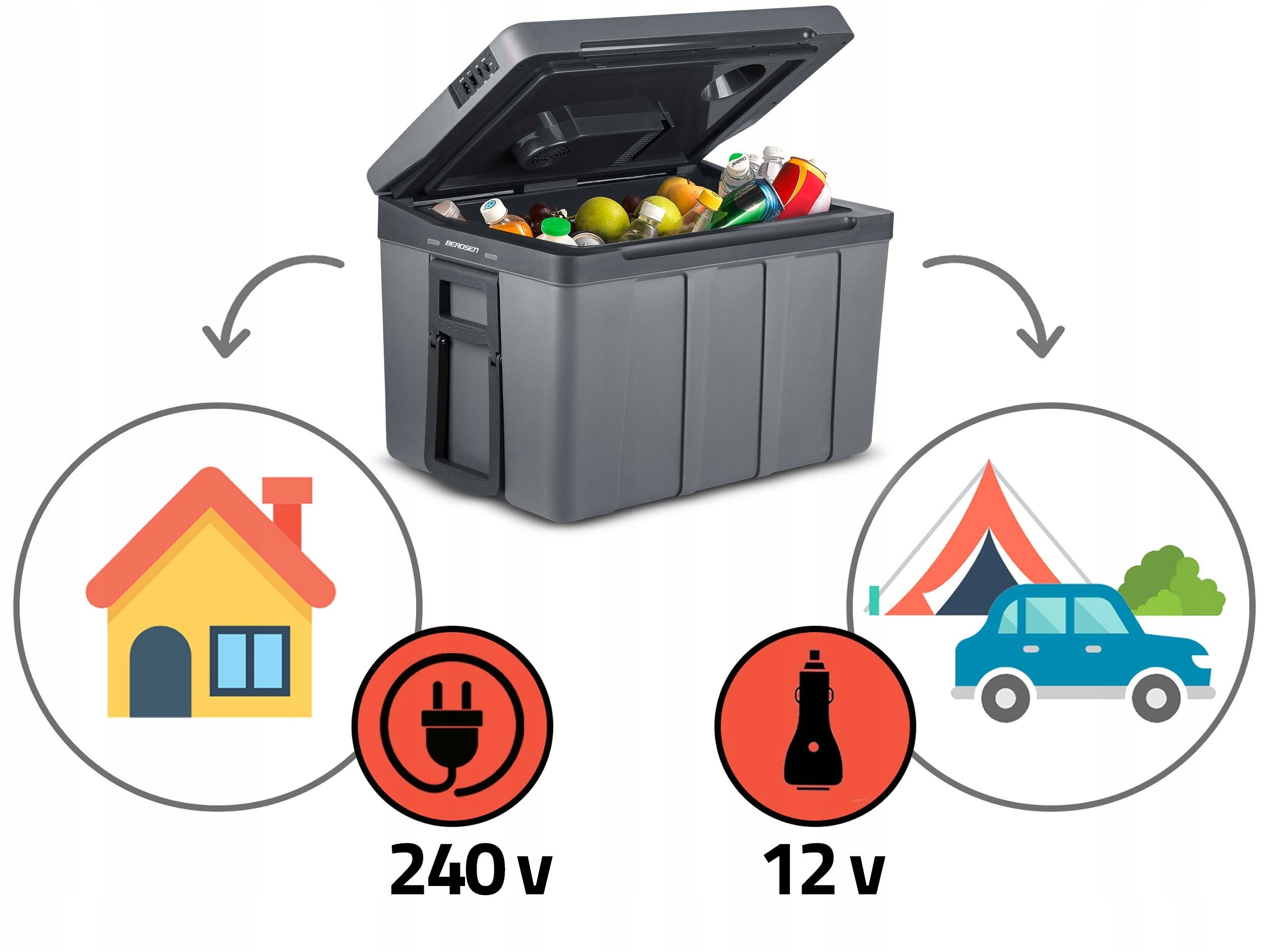 CAR TOURIST REFRIGERATOR 12V/230V USB 50L Manufacturer code Lodówka turystyczna elektryczna USB
