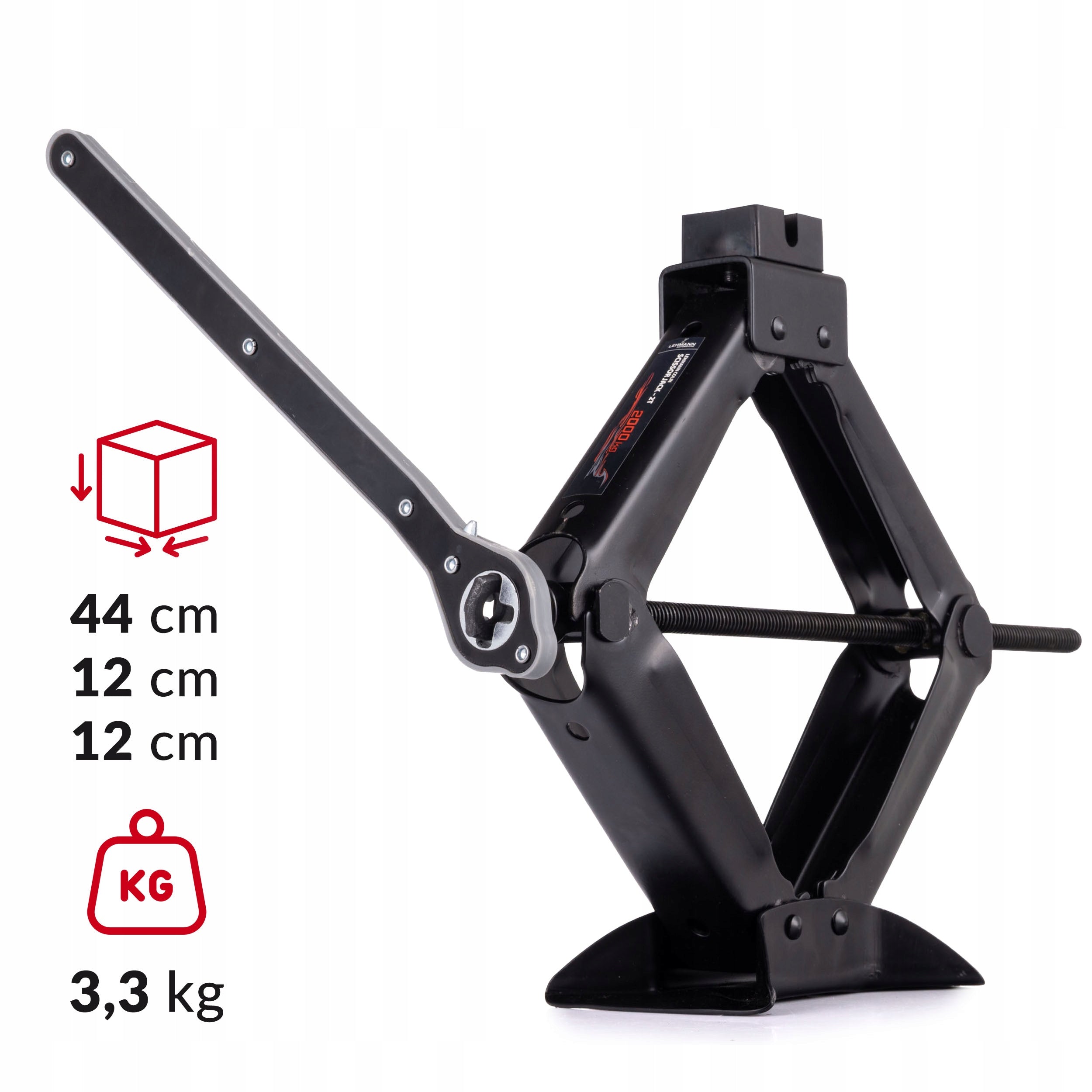 CAR TRAPEZOIDAL LIFT POWERFUL 2T JACK FOR WHEEL REPLACEMENT 2000 kg Lifting capacity 2000 kg