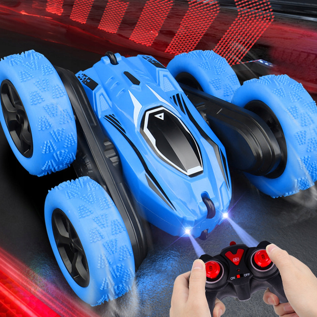 CAR TWISTER 360 REMOTE CONTROLLED ACROBAT STUNTMAN AUTO LED PILOT RC Color multicolor