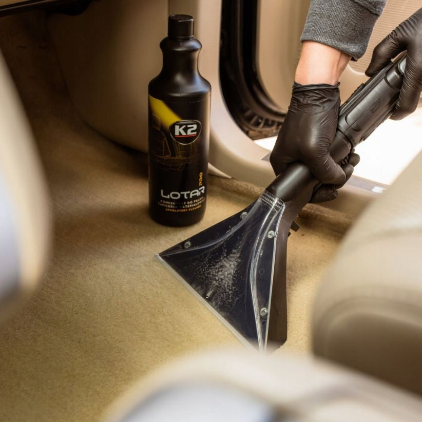 CAR UPHOLSTERY WASHING LIQUID K2 LOTAR + BRUSH ATOMIZER BOTTLE Packaging status original