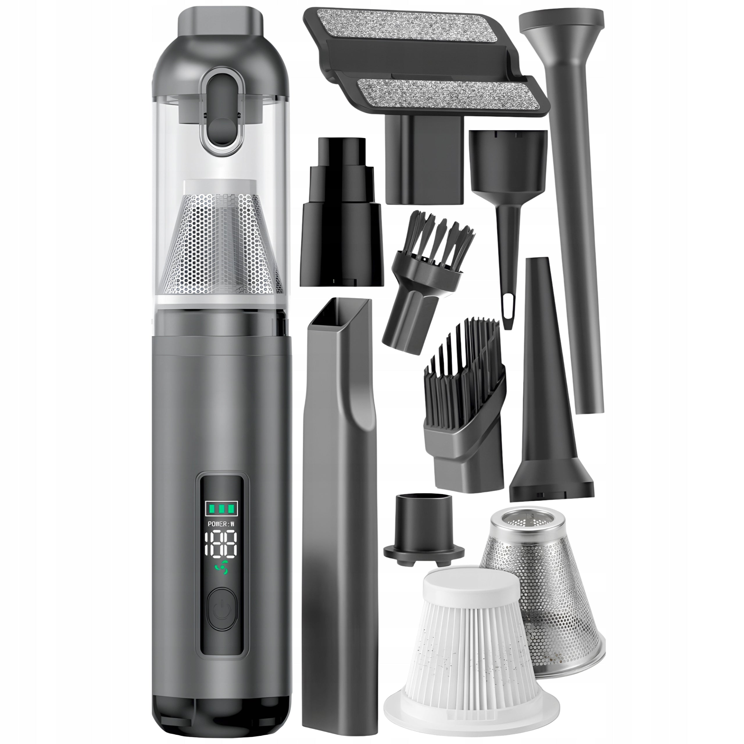 CAR VACUUM CLEANER CORDLESS HANDHELD 140W 18KPA CORDLESS POWERFUL Power supply rechargeable battery