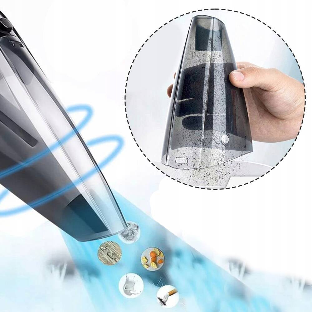 CAR VACUUM CLEANER CORDLESS HANDHELD CORDLESS + TIPS Power supply rechargeable battery mains