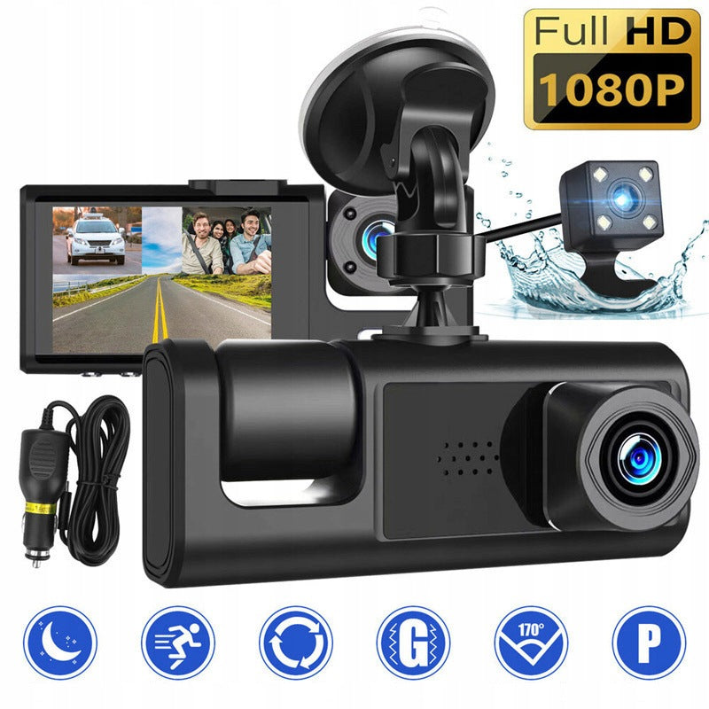 CAR VIDEO RECORDER FRONT REAR CAR CAMERA Touch Menu PL
