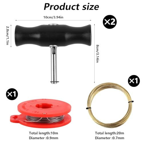 CAR WINDOW TOOL CUTTING WIRE SET WORKSHOP 4 PCS STEEL Number of items in the set 1