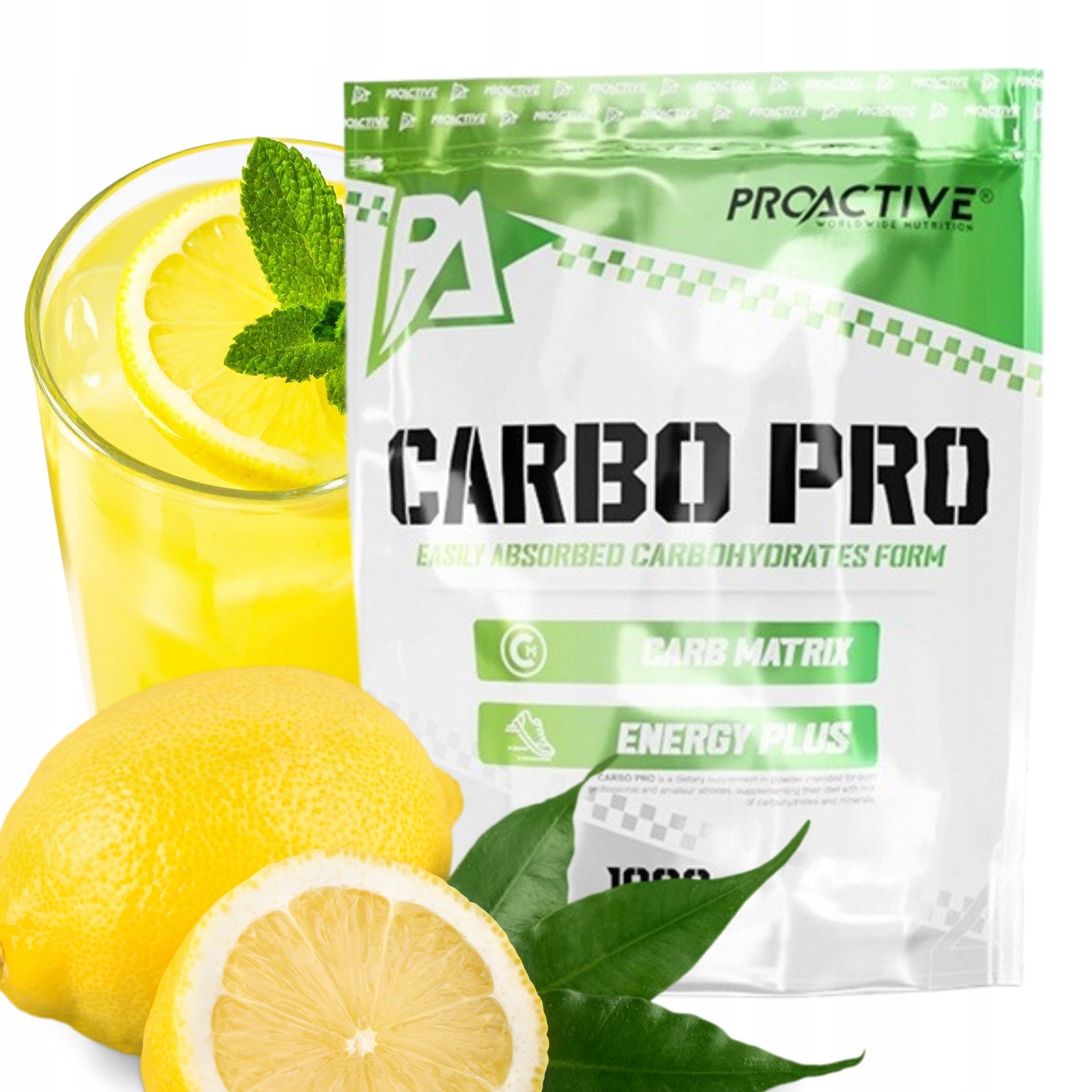 CARBOHYDRATES MINERALS complex ENERGY 1kg Proactive Carbo Pro 1000g Lemon
