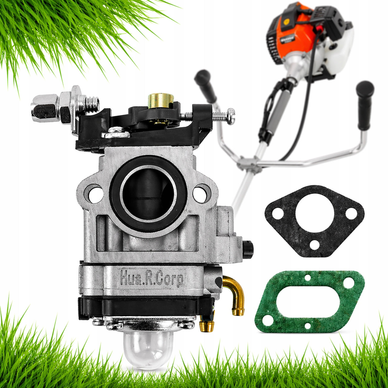 CARBURETOR FOR COMBUSTION SCYTHE TRIMMER THROAT TRIMMER 10MM + GASKETS Manufacturer code V90165