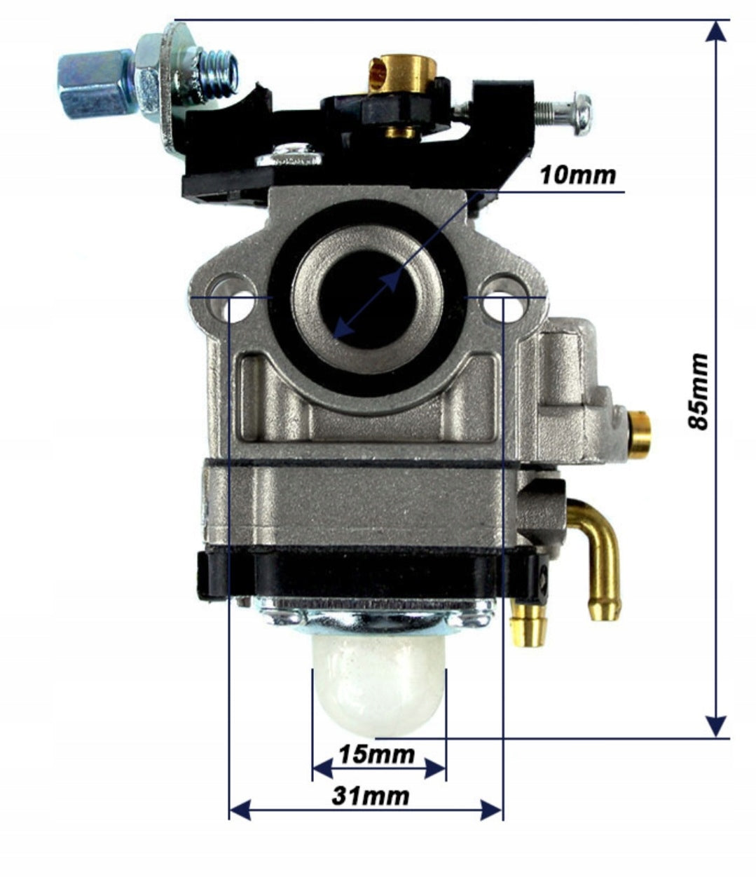CARBURETOR FOR TRIMMER SCYTHE DEMON NAC 10 MM Brand NAC