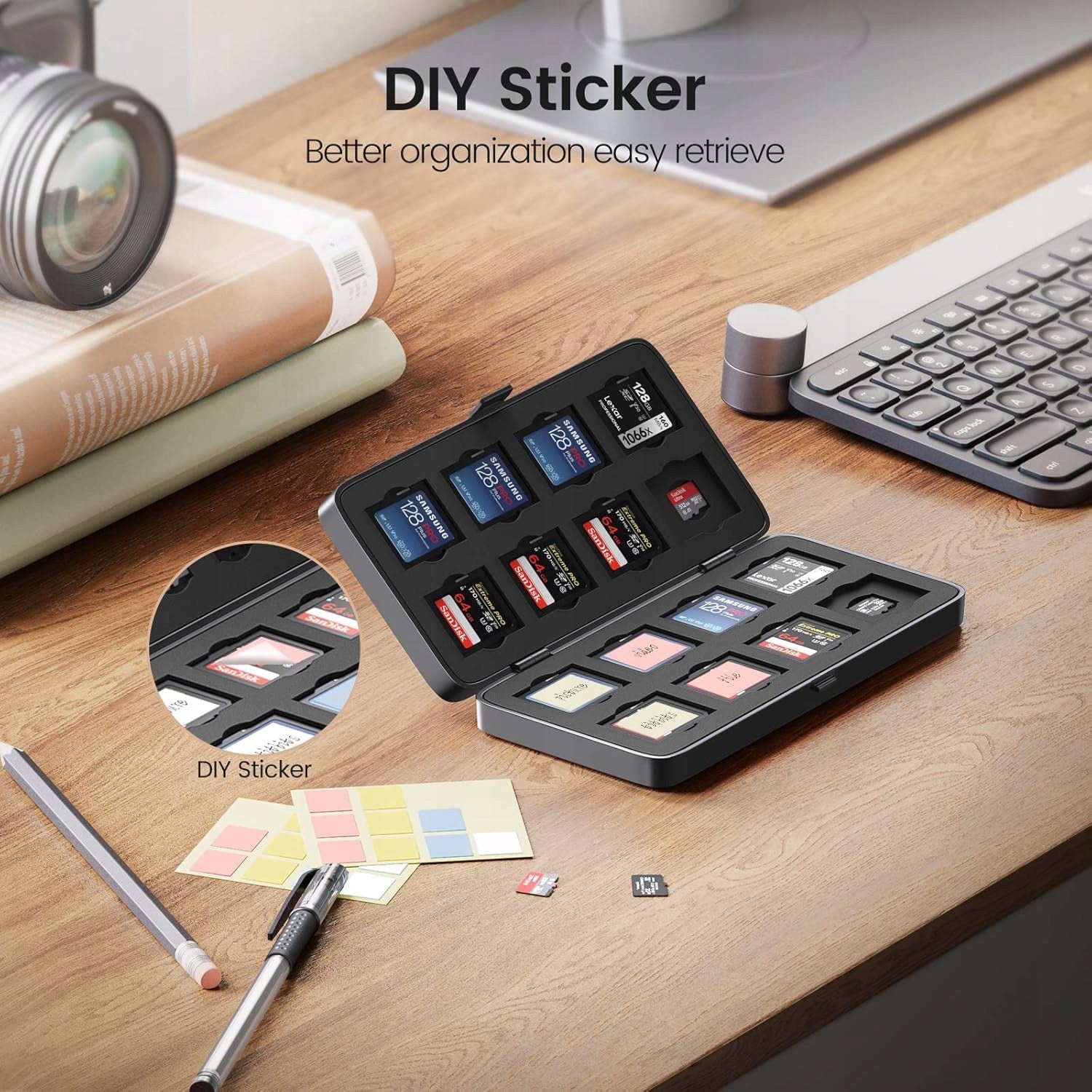 CARD HOLDER SD AND TF 32 CARDS WATERPROOF PROTECTIVE CASE Manufacturer no brand