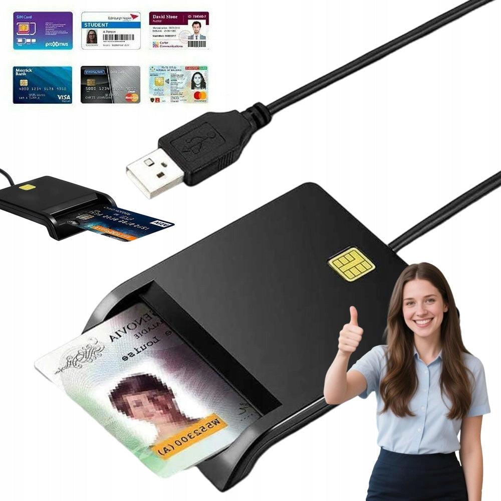 CARD READER, ELECTRONIC ID READER COMPATIBLE WITH WINDOWS