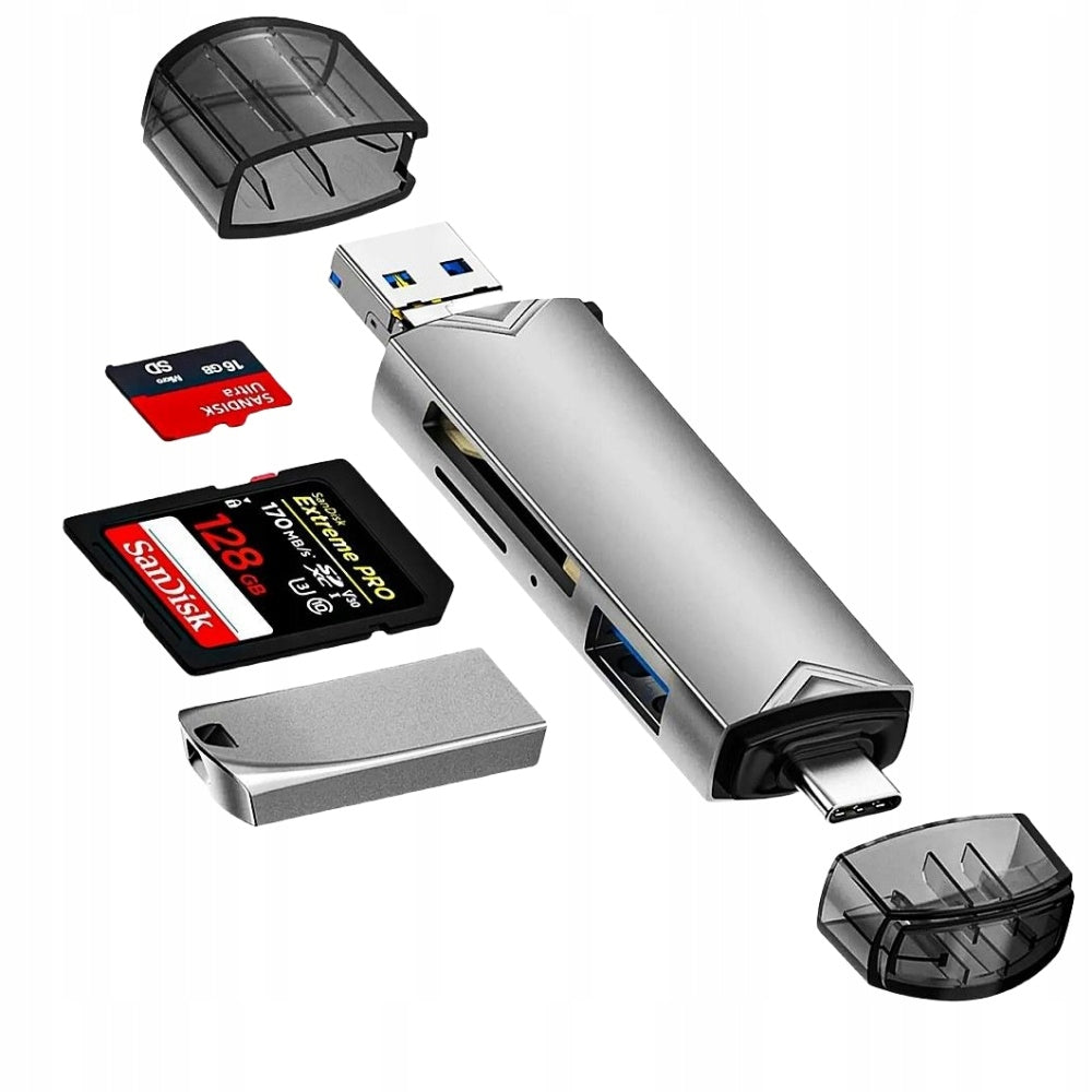 CARD READER MEMORY ADAPTER USB-C SD MICROSD USB3.0 MICRO-USB TF PLUG&PLAY Packaging status original