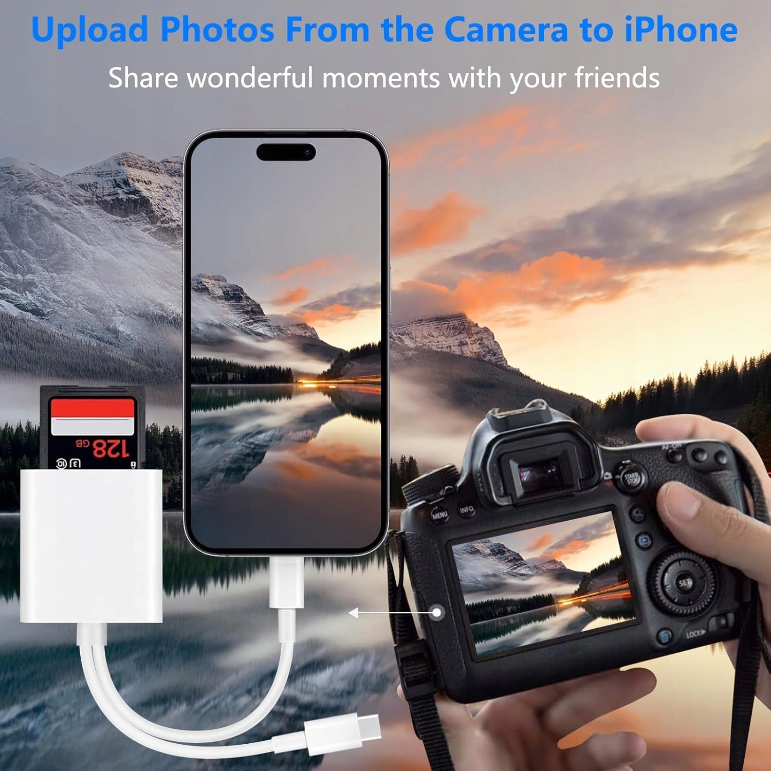 CARD READER SD TF FOR IPHONE IPAD USB-C OTG LIGHTNING Packaging status original