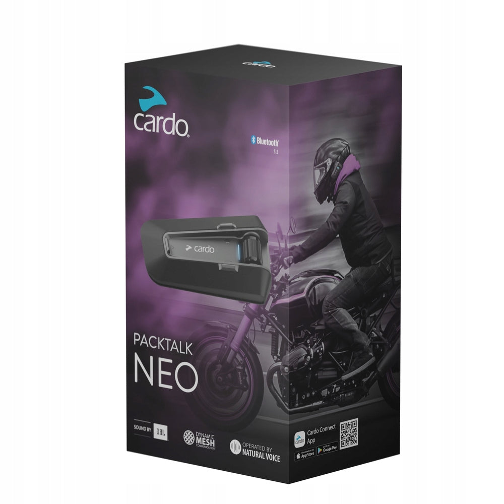 CARDO Packtalk NEO Duo intercom motorcycle Bluetooth mesh JBL set
