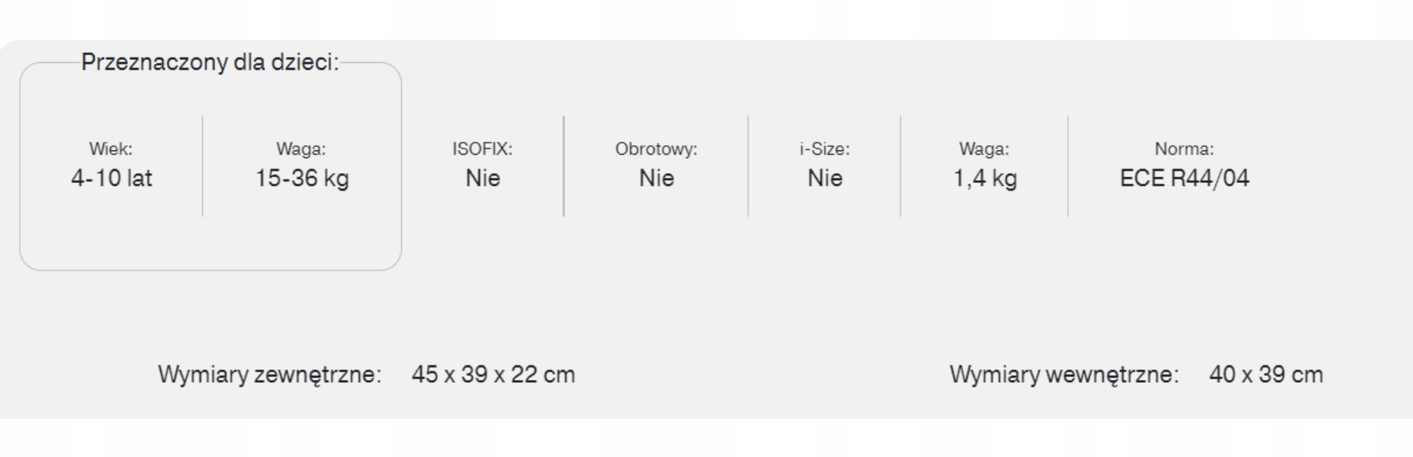 Automobilinė kėdutė - paaukštinimas Caretero Leo, pilka