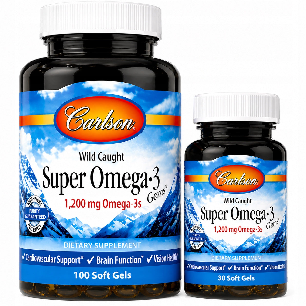 CARLSON LABS SUPER OMEGA-3 EPA DHA 100 + FREEBIE 30 CAPS