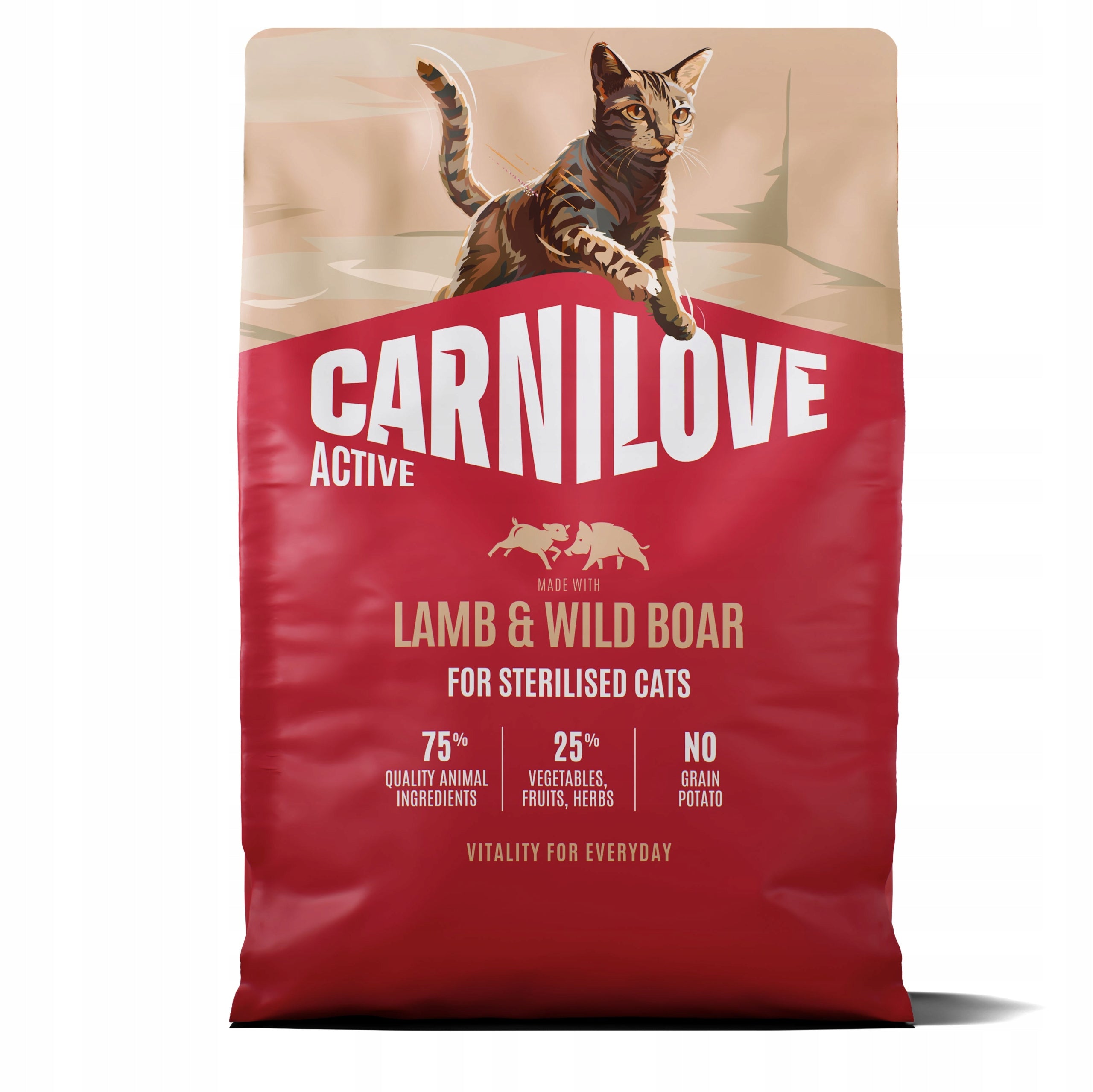 CARNILOVE ACTIVE CAT LAMB & WILD BOAR STERILISED 6kg Packaging status original