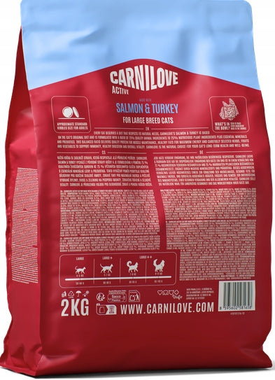 CARNILOVE ACTIVE CAT SALMON & TURKEY ADULT LARGE BREED 2kg Packaging status original