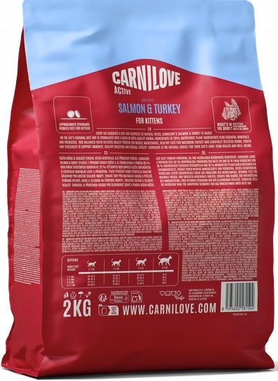 CARNILOVE ACTIVE CAT SALMON & TURKEY KITTENS 2kg Packaging status original