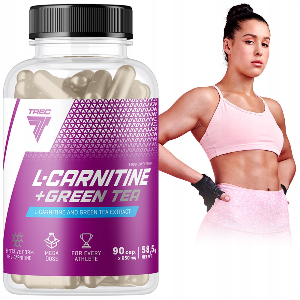 CARNITINE WITH GREEN TEA Trec L-Carnitine + Green Tea 90 kap SLIMMING