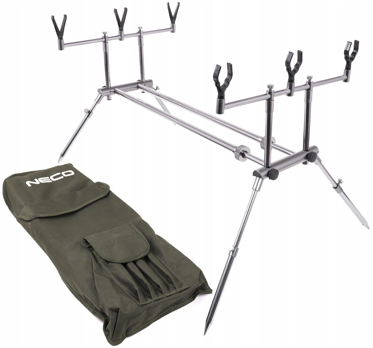 CARP STAND ROD FISHING RACK UNDER NECO,.: