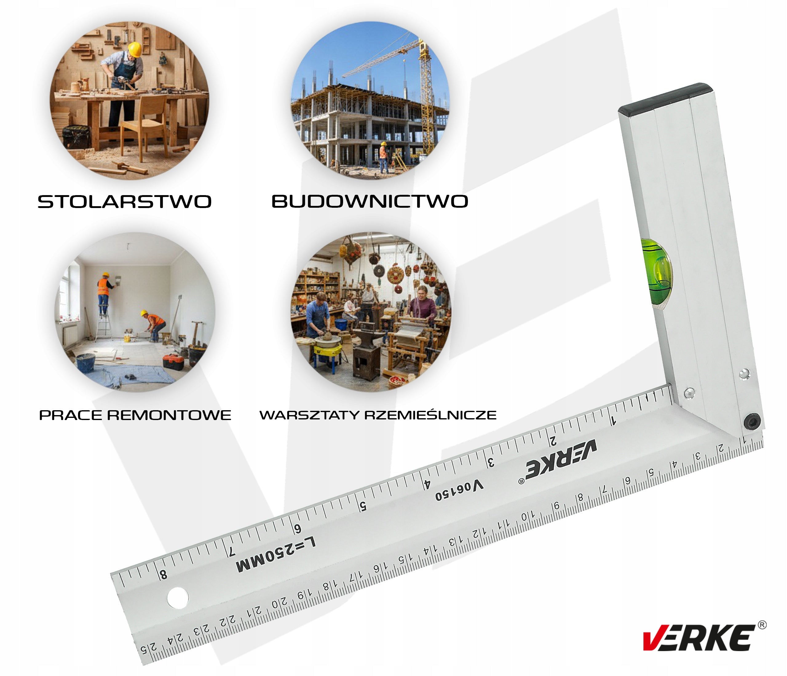 CARPENTRY ANGLE CARPENTER ALUMINUM CONSTRUCTION WINKIEL MEASUREMENT 250mm Length (mm) 250
